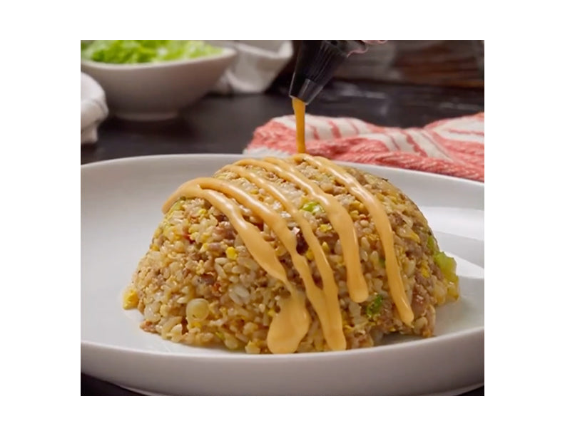 Breakfast Fried Rice with Terrapin Ridge Farms Bang Bang Squeeze Drizzle Breakfast Fried Rice with Terrapin Ridge Farms Bang Bang Squeeze Drizzle